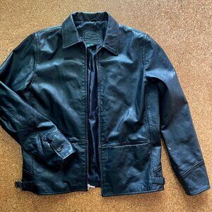 Ralph Lauren Black Genuine Leather Jacket